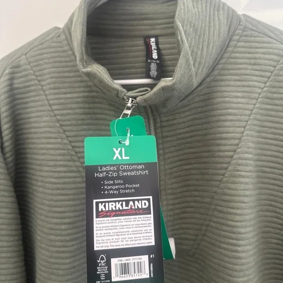 Kirkland Ladies’ Ottoman Half Zip Sweatshirt XL - Picture 7 of 9